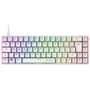 The G-Lab - Keyz Titanium - Gamer Keyboard White 65% AZERTY USB - Mechanical Switch Keyboard Red - RGB 100% Customizable, Anti-Ghosting, Programmable Macro - for PC, PS4, PS5, Xbox - New (White) - 2