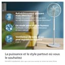 Philips Pedestal Fan Series 2000. Powerful & Ultra-Quiet with SilentWings Technology. 19 dB. 2-in-1 Table & Standing Fan. Adjustable Tilt & Oscillation. 12h timer. White. (CX2550/00) - 5