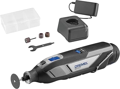 Dremel 8240 Battery Rotary Tool, 12V 3Ah Lithium-Ion Battery, Multifunctional Tool Set with 5 Accessories, Variable Speed 5,000-35,000/min, and Fast Charging Time