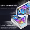 Jungle Leopard Interstellar-V2 Daisy Chain RGB PC Ventilateur 120MM 3er Pack,1850RPM/68CFM/2.4mmH2O/24LEDs,5V3PIN ARGB und 12V4PIN PWM Ventilateur (3, White, 120MM-Forward) - 6