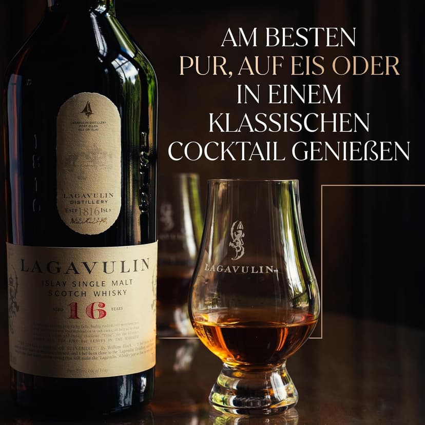 Lagavulin 16 Year Old Islay Single Malt Scotch Whisky | 43% vol | 70cl | Smoky & Intense | Peat-Rich | Sweet & Salty Single Malt | Aged in Oak Casks | Perfect for Whisky Lovers | with Gift Box - 4