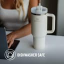 STANLEY 1913 Quencher H2.0 Flowstate Tumbler 1.2L – Cold for 11 Hours – Iced for 48 Hours – Metal Water Bottle with Straw, Handle and Lid – Dishwasher Safe – Travel Mug for Cold Drinks – Cream - 7