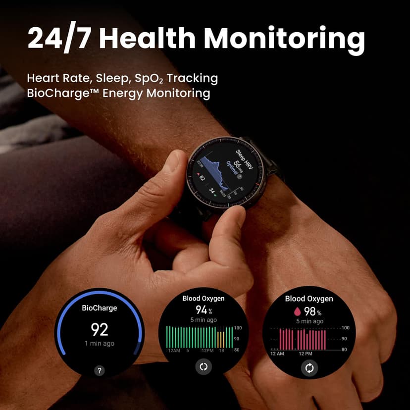 Amazfit Active Max Smart Watch 48mm, 1.5" AMOLED Display, 25-Day Battery, Offline Map, NFC, GPS, 4GB Storage, 170+ Sport, 5 ATM Water Resistant, Heart Rate & Sleep Fitness Tracker for Android & iPhone - 6