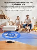 Lefant M2 Plus Robot Aspirateur Laveur 6000Pa avec Station Vidage Automatique Poussière,Navigation Laser avec Cartographie,Évitement d'obstacles PSD,140min,Idéal pour Poils d'animaux - 9