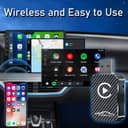 Adaptateur CarPlay Sans Fil 2026, Dongle CarPlay Sans Sil, Convertit CarPlay Filaire En Adaptateur Sans Fil Plug And Play, Compatible Avec Les Voitures à Partir De 2016 et iPhone iOS 12+ (noir) - 2