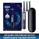 Oral-B iO Series 3 Electric Toothbrush, Includes 3 Brush Heads Travel Case, 3 Cleaning Modes for Dental Care, Electric Toothbrush, Designed by Brown, Black - 2