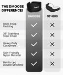 DMoose Dip Belt for Weightlifting, Weight Belt with Chain for Pullup, Gym Lifting Belt for Powerlifting, Squat, Bodybuilding, Heavy Duty Steel, Workout Belt with Comfortable Neoprene Support - 5