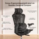SIHOO Doro C300 Ergonomic Office Chair with Ultra Soft 3D Armrests, Dynamic Lumbar Support for Home Office, Adjustable Backrest Desk Chair (Black) - 4