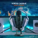 Logitech for Creators Blue Yeti Microphone USB pour Enregistrer, Streaming, Gaming, Podcast sur PC & Mac, Micro condensateur pour ordinateur portable et PC avec Effets Blue VO!CE, Plug and Play - Noir - 6