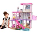 Barbie DreamHouse Dollhouse with 75+ Accessories and Wheelchair Accessible Elevator, 10 Play Areas, 3 Custom Light Settings & Music, GRG93 - 1