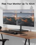 ErGear Dual Monitor Stand for 13"- 32" Screen, Freestanding Dual Monitor Arm Desk Mount with Sturdy Base, Adjustable Double Stand Hold 8KG/Arm Gaming - 5