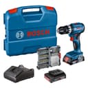 Bosch Professional GSB 18V-45 18V System Cordless Hammer Drill (Speed 1,900 min-¹, Includes 2X 2.0Ah Battery, GAL 18V-20, L-BOXX) - 1