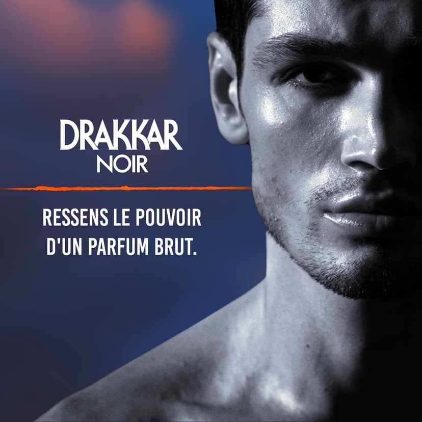 Drakkar Noir de Guy Laroche - Eau de Toilette Sensuel & Intrépide - Boisé et Aromatique, Notes de Mousse de Chêne, Patchouli et Sapin Baumier - Parfum pour Homme - 5