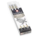 Sakura Pigma Micron Boîte de 3 stylos fineliners pigmentés - 10/12/Pinceau - Encre noire - 3