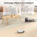 Lefant Aspirateur Robot, Robot Aspirateur Autonomie Mince Silencieux, Connecté avec WiFi/Alexa/App, 3 Modes d'aspirations, Programmable, Idéal pour Les Poils d'animaux Tapis Sols Durs, M210 Blanc - 4