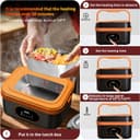 Gamexop Upgraded Cordless Electric Lunch Box, 1.5L Rechargeable Heated Lunch Box Battery Powered Stainless Steel Self-Heating Food Warmer Gift for Indoor Outdoor Work Office Camping Travel - 4
