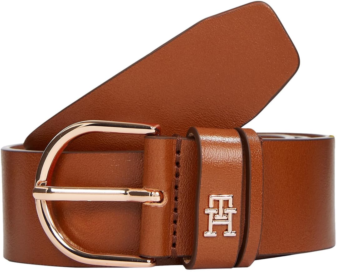 Tommy Hilfiger Ceinture Femme Essential Effortless 3,5 cm Boucle Ardillon, Marron (Cognac), 135 cm
