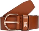 Tommy Hilfiger Ceinture Femme Essential Effortless 3,5 cm Boucle Ardillon, Marron (Cognac), 135 cm - 1