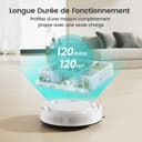 Lefant Aspirateur Robot, Robot Aspirateur Autonomie Mince Silencieux, Connecté avec WiFi/Alexa/App, 3 Modes d'aspirations, Programmable, Idéal pour Les Poils d'animaux Tapis Sols Durs, M210 Blanc - 7