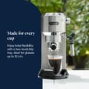 De'Longhi Dedica Style, Traditional Pump Espresso Machine, Coffee and Cappuccino Maker, EC685M, Silver - 7