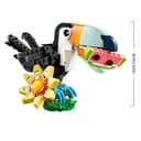 LEGO Creator 3-en-1 Animaux Sauvages : Le Toucan Tropical - Oiseau avec Fleur - Jouet Animal Transformable en Figurine de Papillon ou de Poisson Tropical - Cadeau Original Fille ou Garçon 7 Ans 31173 - 9