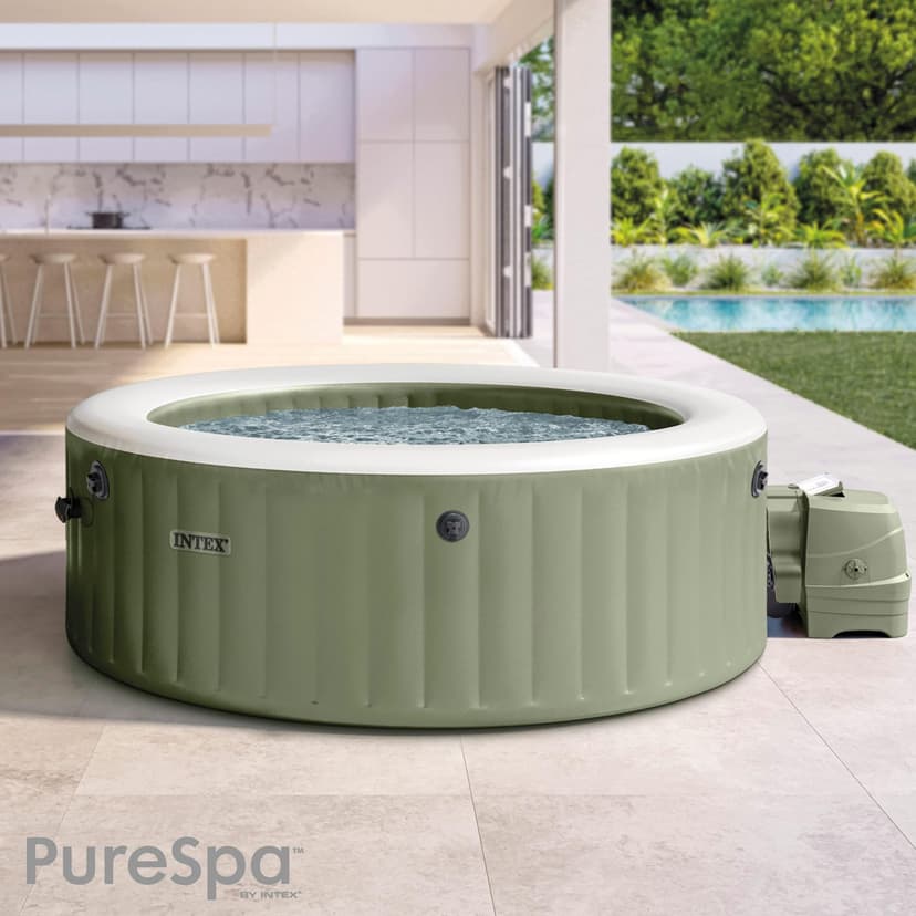 Intex 4-Person Olive Green Round Bubble SPA Set 28426NP (196cm x 71cm) - 2