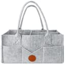 Maliton Nappy Caddy, Newborn Essentials for Diaper Caddy, Sturdy Portable Washable Baby Caddy with Detachable Compartments. Baby Shower Gifts for Mum, Nappy Organiser for Indoor Outdoor, Grey - 1