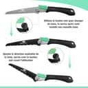 Mossy Oak Pruning Saw, Folding Hand Saw with Secure Lock, 3 Blades Made of Cr-V and 65Mn, for Wood, Bone, PVC, Tree Pruning, Camping, Hunting, Non-Ferrous Metal, Solid TPR Soft Grip and Portable Pouch - 8
