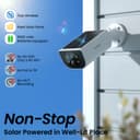 AOQEE Security Camera Outdoor Wireless Solar - 2K CCTV Camera Systems, Battery Operated Home/House Security, PIR Detection, IP65, Colour Night Vision, TF card/Cloud Storage, S1 - 2