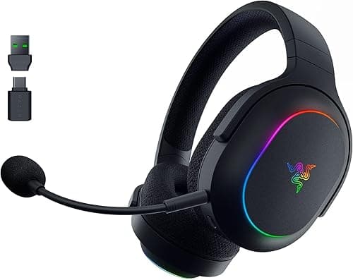 Razer Barracuda X Chroma - Casque de Jeu multiplateforme sans Fil avec 6 Zones Chroma RGB (SmartSwitch Hyperspeed & Bluetooth, 40mm Drivers, Micro cardioïde HyperClear détachable) Noir