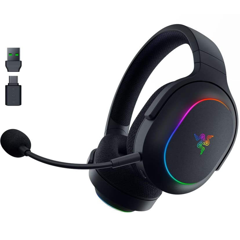 Razer Barracuda X Chroma - Wireless Multi-Platform Gaming Headset with 6 Zone Chroma RGB (SmartSwitch Hyperspeed & Bluetooth, 40mm Drivers, Detachable HyperClear Cardioid Mic) Black - 1