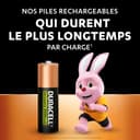 Duracell Rechargeables Piles AA (lot de 8), 2500 mAh, NiMH, pré-chargées, Longue durée, un packaging recyclable 0% plastique - 2