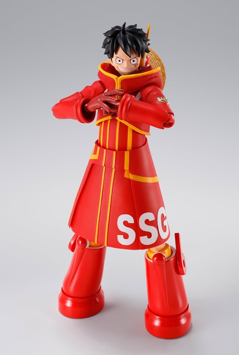 TAMASHII NATIONS S.H. Figuarts One Piece Monkey D. Luffy - Miraishima Egg Head - Approx. 5.9 inches (150 mm), PVC & ABS Pre-Painted Action Figure - 2