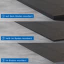 SONNI Receveur de douche plat 140 x 90 cm - Blanc - 32 mm - Aspect ardoise et structure antidérapante - Avec siphon - 5