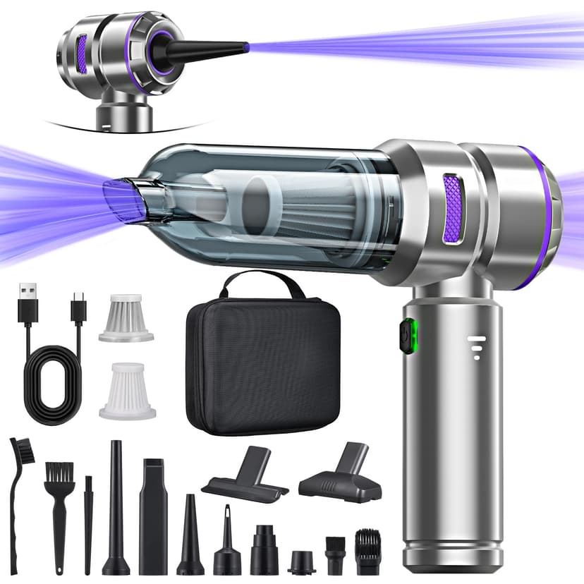 Micisty Aspirateur Voiture 4 en 1 Puissant 28000 PA Aspirateur à Main sans Fil 3 Vitesses 240 000 TR/Min pour Voiture, Cuisine, PC, canapé, Bureau, Maison et Nettoyage des Poils d'animaux - 1