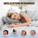 Babyezz Ear Piercing Pillow for Side Sleepers with Ear Hole for CNH and Ear Pain Ear Inflammation Pressure Points Cotton and Polyester Filling Washable and Adjustable (Gray) - 3