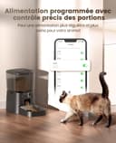 oneisall Distributeur Croquettes Chat Automatique, 3.5L Distributeur Croquettes Chat, Mangeoire de Nourriture, Gamelle Automatique pour Chien, 1-6 Repas par Jour (3.5L WiFi Noir) - 3