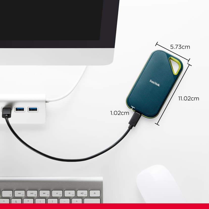 SANDISK Extreme PRO Portable SSD 4TB (up to 2000MB/s read/write speeds, 256 bit AES hardware encryption, up to three-meter drop protection, IP65 water and dust resistance) Monterey - 7