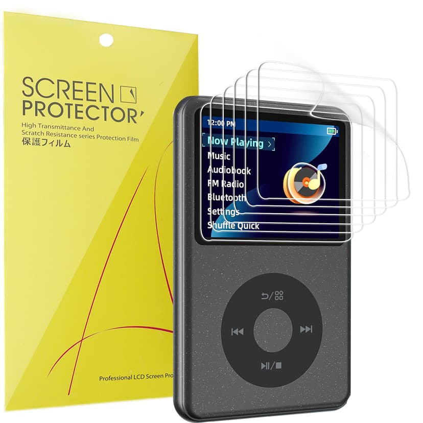 Blueshaweu Screen Protector Compatible with innioasis Y1 MP3 Player 2.4 Inch HD Clear Flexible TPU Screen Protector [Pack of 6] for innioasis Y1 MP3 Player (Transparent) - 1