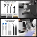 221 Pieces 3D Printer Accessory Kit, 3D Printer Accessories Bring Tool Box Includes Deburring Tool, Suitable for 3D Printing Disassembly, Cleaning and Precision Machining of Tool Boxes - 6