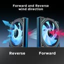 TZMRIT Interstellar-V2 Reverse Flow Infinity Mirror ARGB PWM PC Fans 120mm Black, Rgb Fan 120mm, Triple Pack - 8