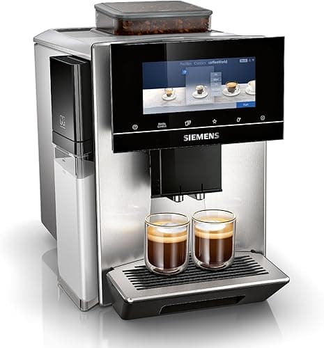 Siemens EQ900 plus fully automatic coffee machine, cartridge 1 x cleaning/descaling, HomeConnect, electric grinding setting, baristaMode, milk container 0.7 l, stainless steel