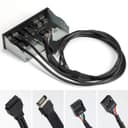 MZHOU USB 3.2 GEN2 Front Panel Expansion Card, 10 Gbit/s Type-C, 4 USB Ports (5Gbps 480Mbps), HD Audio,for 5.25-Inch Optical Drive Panel Bay - 6