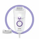 Braun Silk-épil 5 Women's Electric Epilator for Difficult Contours with Speed Setting, Comfortable Epilation, Gift Idea, 5-505 White and Purple - 1