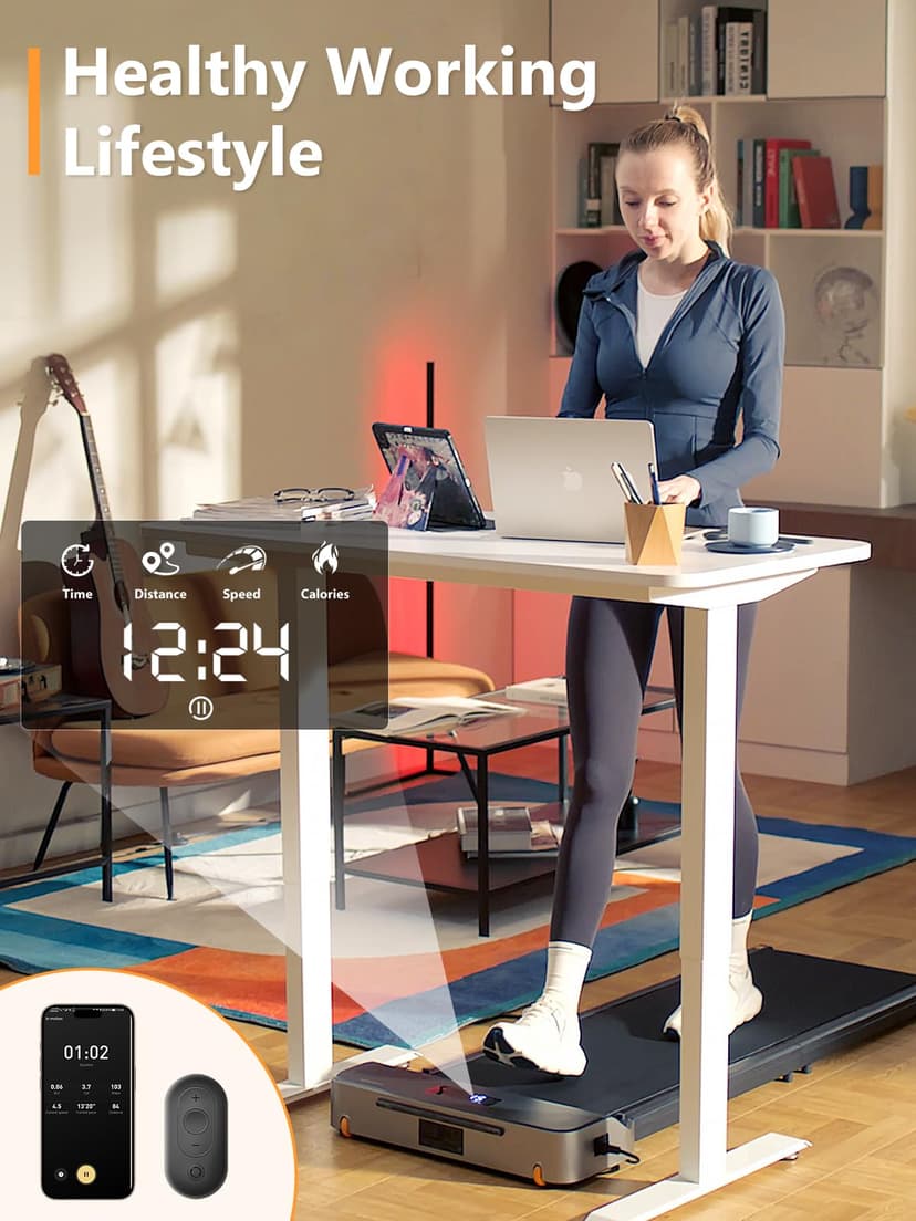 WalkingPad Z1 Under Desk Treadmill, Walking Pad Foldable for Home Office 6Km/h, Compact Treadmill for Small Spaces with Remote Control & App - 3