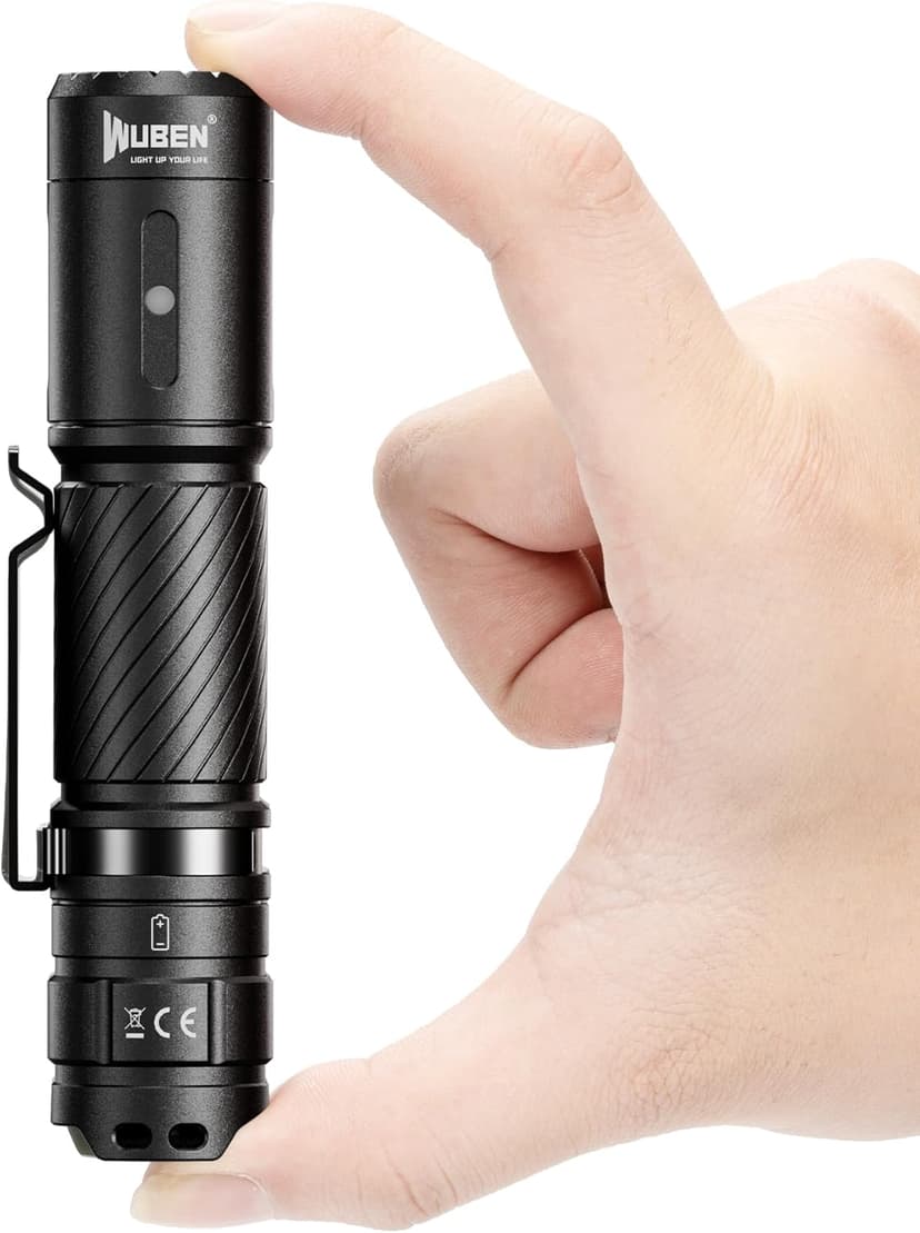 WUBEN C3 Lampe Torche Rechargeable 1200 Lumens Lampe de poche LED Ultra Puissante, Lampe Tactique IP68 Étanche Torche USB C,6 Modes pour Extérieur Camping Randonnée Urgence - 1