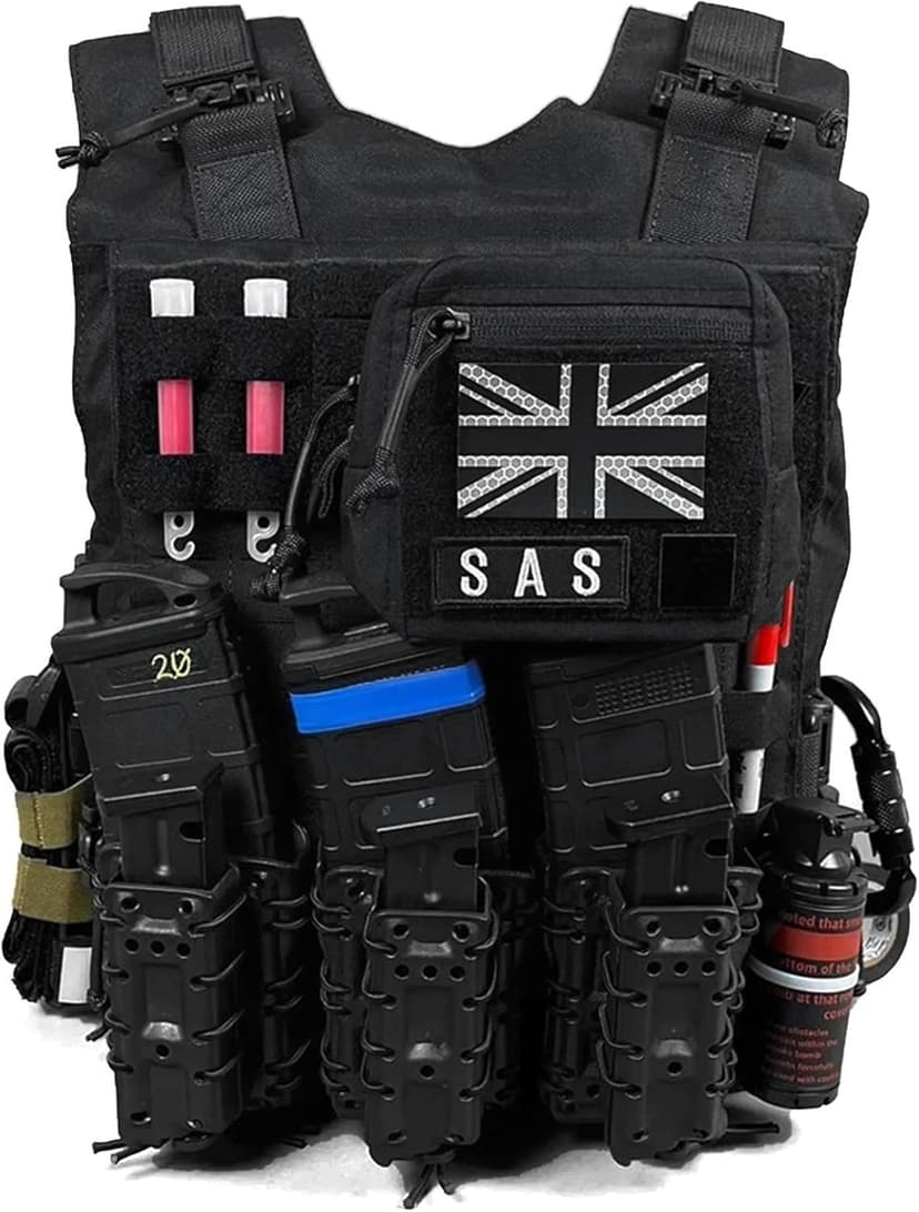 YChoolco Ensemble complet d'équipement de poitrine COD Ghost Style Équipement tactique d'airsoft et de chasse Ensemble de pochettes respirantes pour gilet - 1