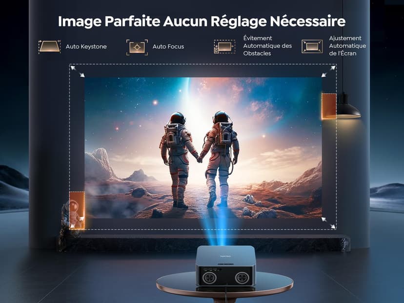 【1500 ANSI/Compatible Netflix】Vidéoprojecteur 4K Dolby 36W, AI Auto Focus/Keystone TOPTRO Projecteur Video WiFi6 Bluetooth FHD 1080P, 2*18W Haut-Parleurs Rétroprojecteur 4K Home Cinéma Extérieur/PS5 - 5