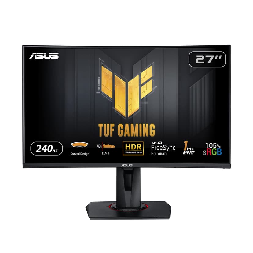 ASUS TUF Gaming VG27VQM Curved Gaming Monitor – 27 inch F… - 1