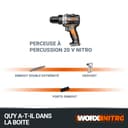 WORX Brushless Hammer Drill 20V | PowerShare |WX352.9 - No Battery, No Charger | Brushless Motor, 13mm Chuck, Variable Speed Control, 22+1+1 Torque Settings - 8